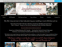 Tablet Screenshot of impressionsweddingspro.com